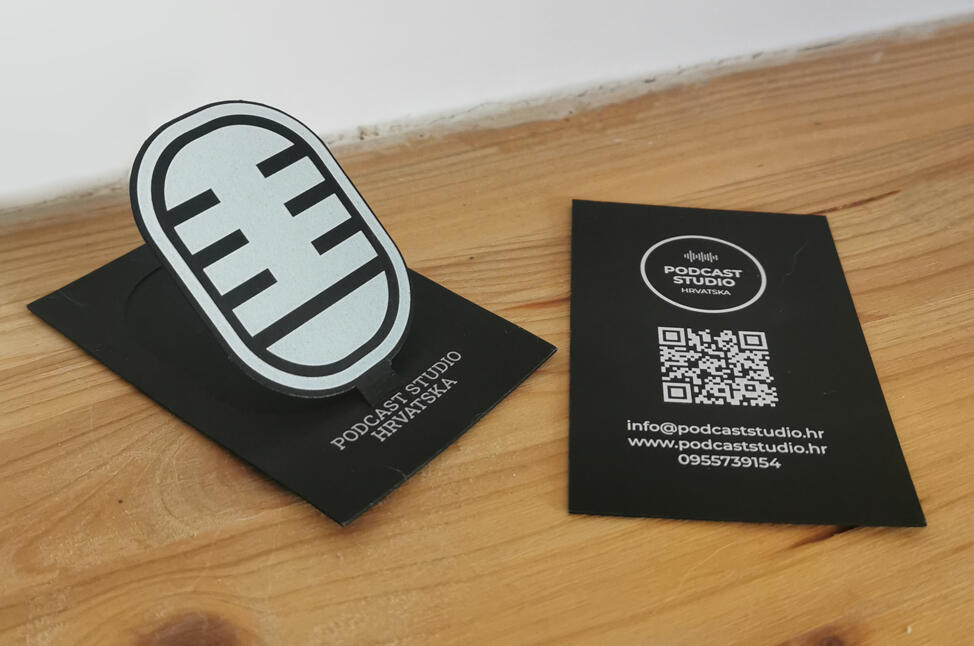 Podcast studio hrvatska - pop-up business card