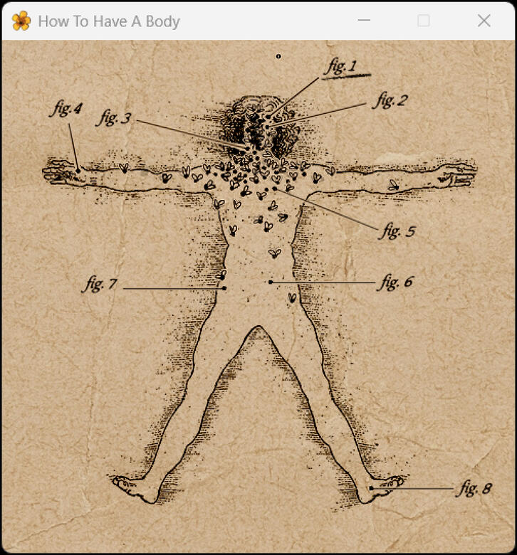 "How To Have A Body" - art and code by me (click for link)